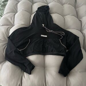 Gymshark Women's Black Mesh Detail Hoodie